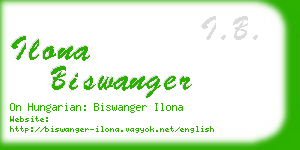 ilona biswanger business card